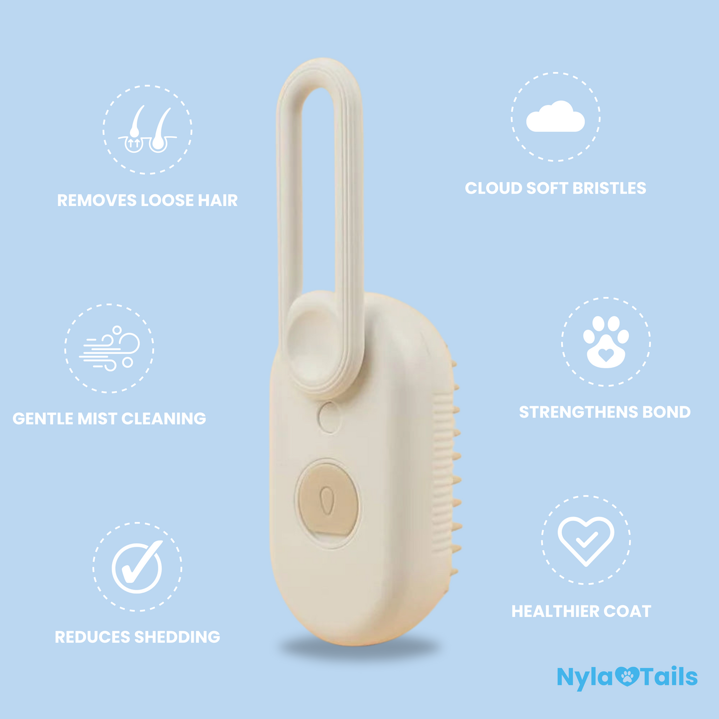 NylaTails® CloudSteam Brush