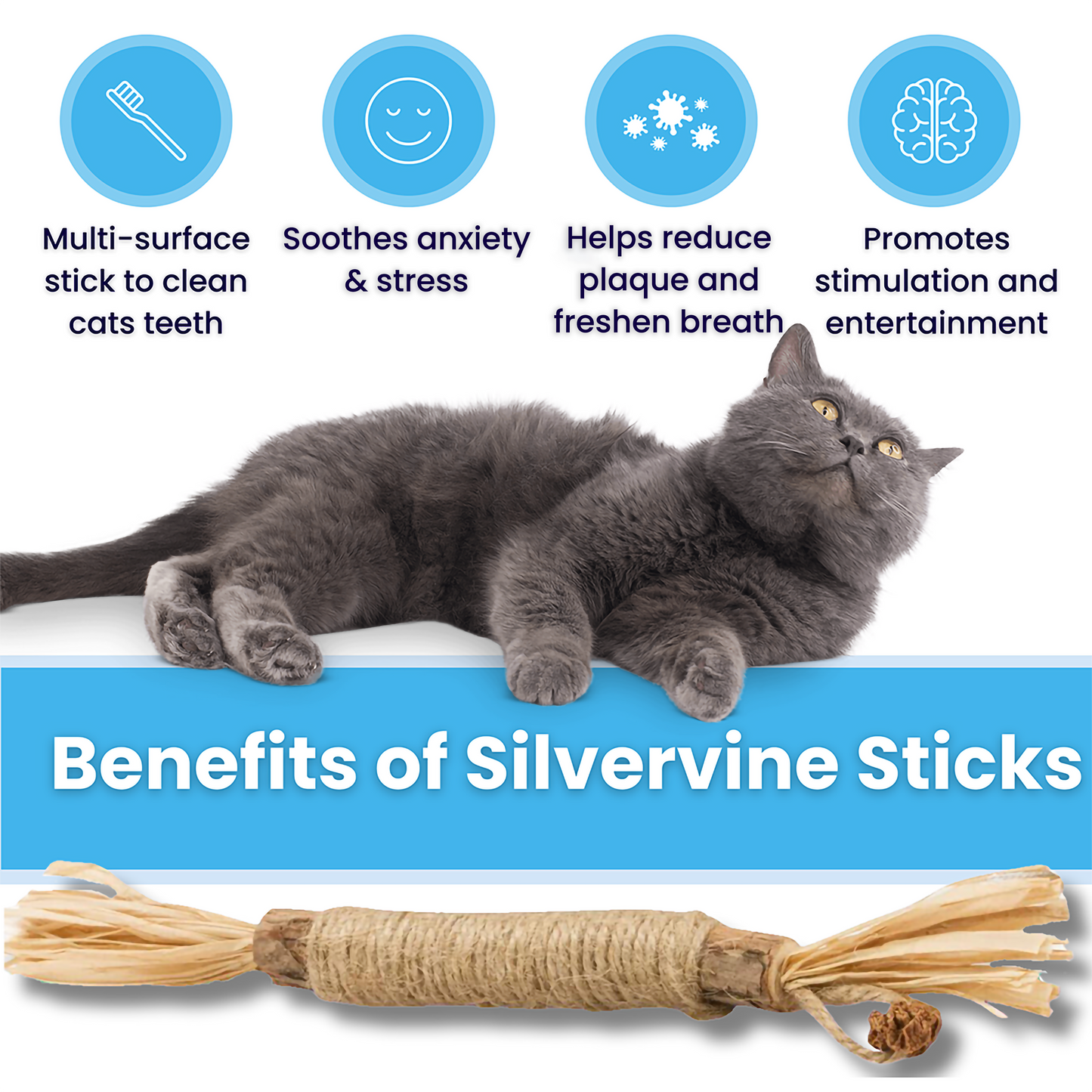 Nylatails® Silvervine Dental Sticks