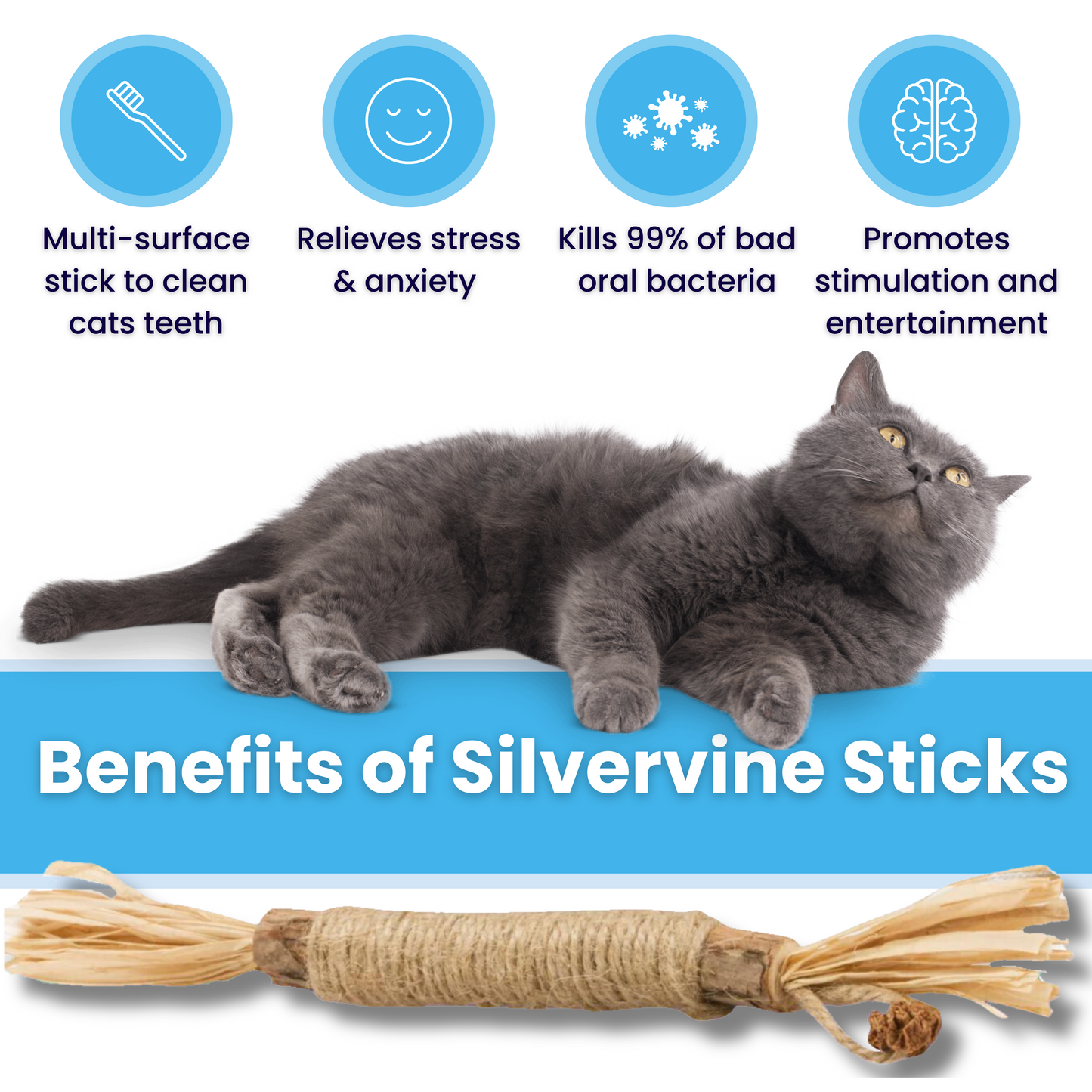 Nylatails® Silvervine Dental Sticks